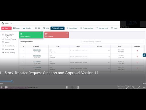 BETs ERP | 13 - Inventory Stock Request Creation and Approval | Inventory/Procurement Module
