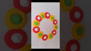 Easy rangoli designs | satisfying Rangoli #rangoli #diwali #happynewyear#asmr#muggulu  #shorts
