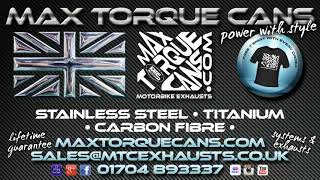 Honda VFR 800 V TEC with MTC Carbon round exhausts British Made By Max Torque Cans