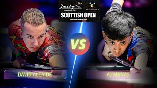 DAVID ALCAIDE VS AJ MANAS | 2025 SCOTTISH OPEN #billiards #9ballpool #highlights #nineball