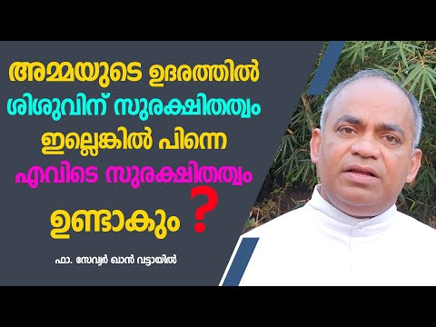 അമ്മയുടെ ഉദരത്തിൽ ശിശുവിന് സുരക്ഷിതത്വം ഇല്ലെങ്കിൽ പിന്നെ എവിടെ സുരക്ഷിതത്വം ഉണ്ടാകും ?
