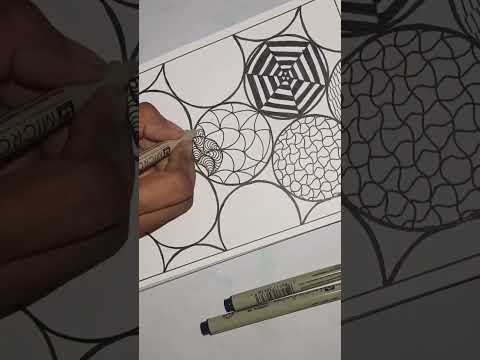 18/75 Zentangle challange #drawing #zentangledoodle #youtubeshorts #viralshorts