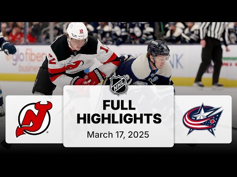 NHL Highlights | Devils vs. Blue Jackets | March 17, 2025