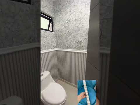 Bathroom Glow-Up with Wallpaper 🌸 | Easy DIY Hack”
