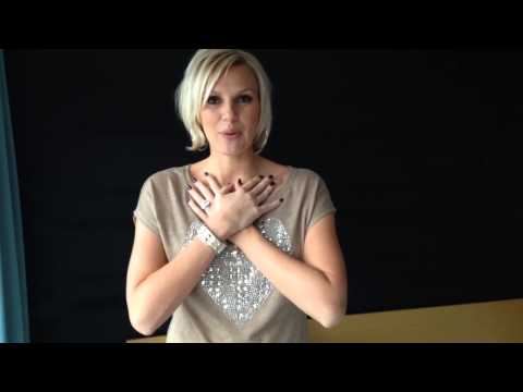 Sanna Nielsen inför genrepet i Melodifestivalen