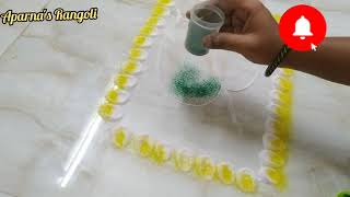 हळदी कुंकू रांगोळी |Haldi kumkum rangoli easy rangoli for haldi kunku