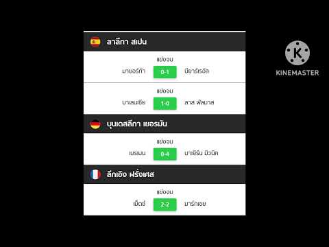 ผลฟุตบอลเมื่อคืนนี้และโปรแกรมฟุตบอลค่ำคืนนี้ที่น่าสนใจ