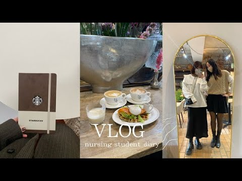 ［vlog］Study vlog for nursing student ✍🏻🩺 / 勉強もしつつ、好きなことをやる毎日 / 新しい手帳が可愛すぎる☕️