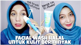 Facial wash halal untuk kulit berminyak dengan brush applicator