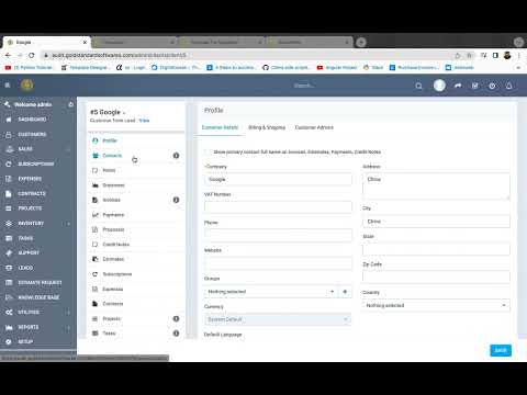 CRM Demonstration - CRM Crisco Consulting