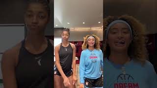 Angel Reese and Te-Hina Paopao on TikTok