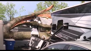 Second day of powerful storms leaves behind damage in Waterford Township
