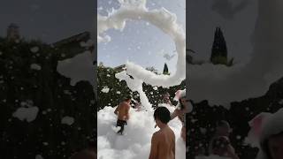 Foam garden party nearly killed me! Chocked on foam, never laugh in foam #danger #lessonslearned