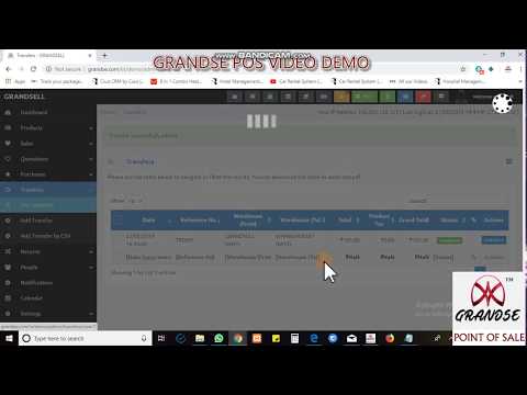 how to transfer products warehouse to warehouse in grandse billing software