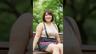 【ノーブラ散歩】ぽっちゃりAI美女　公園散歩編