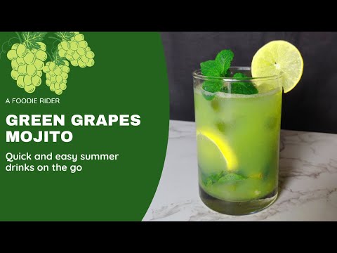 Green Grapes Mojito | Grapes Mocktail | Grape Juice | Summer Drinks