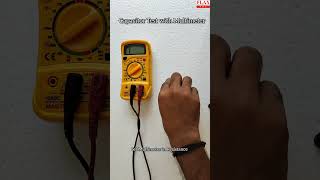 Capacitor test with multimeter