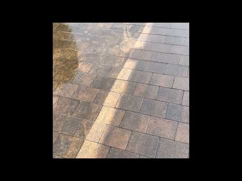 Paving brick patio clean start to finish
