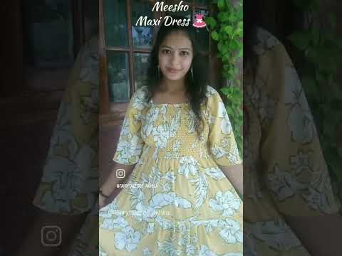 Beautiful Maxi Frock Try-On #shorts #youtubeshorts #trending #shortfeed #meesho #viralshorts #frock