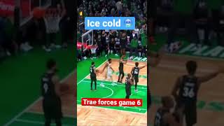 ICE TRAE 🥶 #nba #nbatoday #nbahighlights #bostonceltics #atlantahawks #traeyoung #winningshot #game