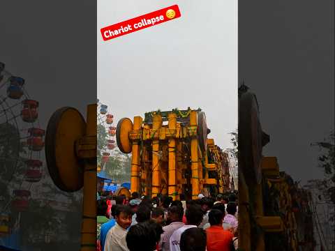 Biggest Car Collapse 185feet Tall Chariot Fall Huskur Bengaluru😢 #Bengaluru #Huskur #ChariotCollapse