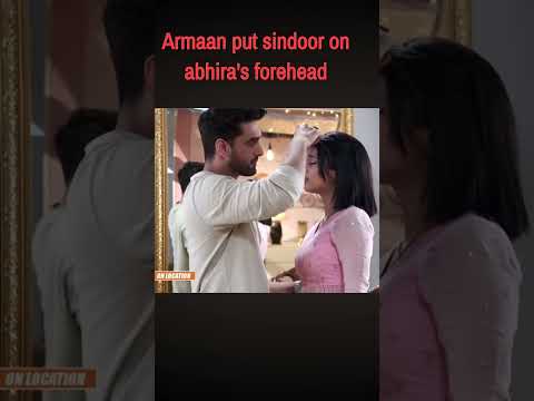 Armaan put sindoor on abhira's forehead#yehrishtakyakehlatahai #abhimaan