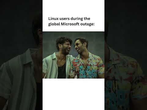 Linux Mac users, khush toh aj bohot hoge tum 👀 #microsoft #windows #linux #mac #memes