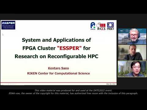 2. Kentaro Sano: System and Applications of FPGA Cluster “ESSPER” for Research on Reconfigurable HPC