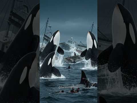 Why do orcas start sinking boats? #wildanimals #shorts #orcas #reels