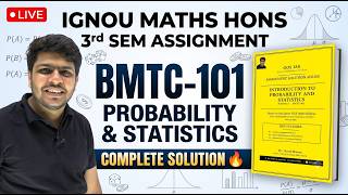 IGNOU BMTC-101 Probability & Statistics Assignment Solution | 3rd Sem Maths Hons | COMPLETE SOLUTION