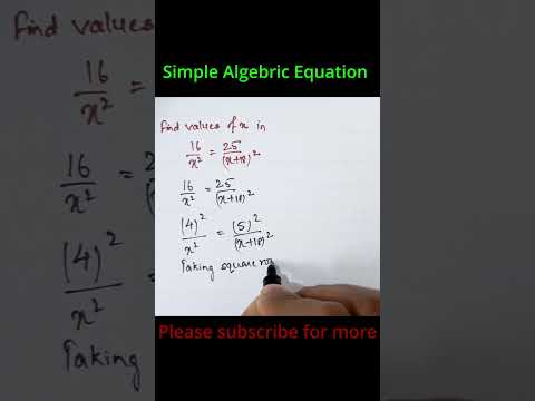 Simple Algebraic Equation | Can you solve it! #maths #algebraic #mathematics #hindi