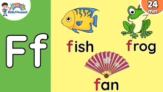 Aa to Ff Phonics for Preschool | English Reading Lesson for Kids | Ken's Kids Channel 