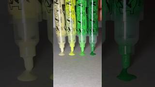 Activation of Acrylic Paint Markers! 🍀✨😌 The Green Tones 💚 #artsupplies