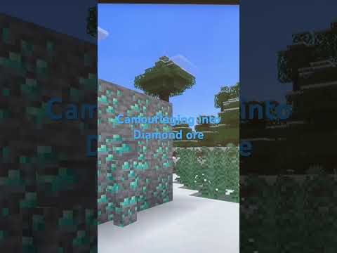 Camouflaging into diamond ore in Minecraft