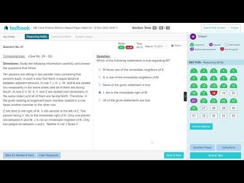 Testbook SBI Clerk live mock test 📝📚 English 30/30😍percentile 98%+🎯#pyp #sbi #sbiclerk #trending