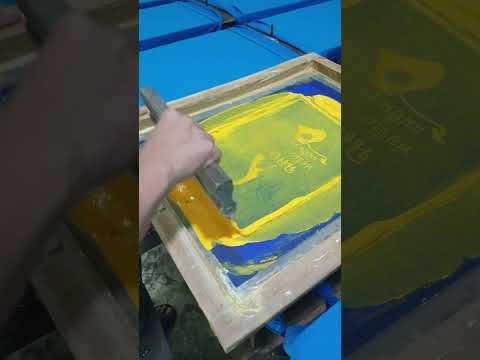 ร้านดอนเมืองสกรีน Ep 40 สกรีนสีเหลืองทอง #screen #บล็อกสกรีน #screenprinting