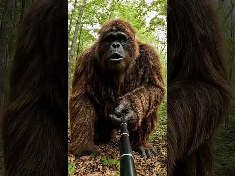 Bigfoot begging for subscribers fake crying? 😭 #viral #bigfoot #funny #bigfootvlog #vlog #ai