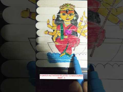 9 DAYS 9 ACTIVITIES RELATED TO MAADURGA[PART-1]#durgapuja#puzzledrawing#happy#navratrispecial #art