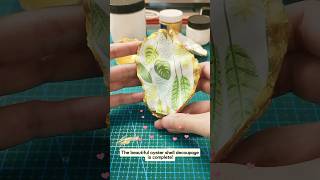 Make a beautiful oyster shell decoupage #oystershells #shellart #seashellart #shellideas