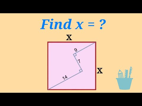 Find the value of side of square(x) = ? || Tricky Maths