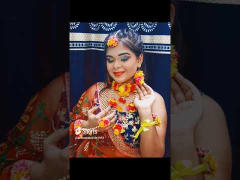 Part-3-Haldi Makeup Look 💖💝.. Makeup Tutorial.. #professional#haldimakeuplook #reel #straightening .