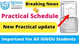 IGNOU Practical Schedule आ गया |IGNOU Practical Schedule 2023 | IGNOU Practical Update