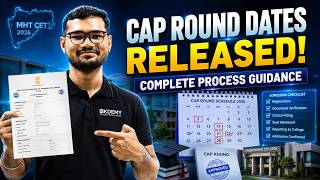 MHT CET 2026 CAP Round Dates Released! Complete Process Guide | Soham Sir
