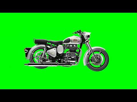 Bullet Royal Enfield VFX Animation   bike Green screen without water mark