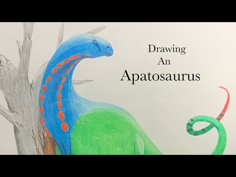 How I Drew an Apatosaurus (with colored pencils)