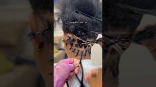 Braiding a pixie cut! 😱🔥 #braids #shorthair #shorthaircut #shorthairbraider