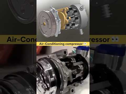 Air-Conditioning Compressor system of your car ✅ #learning #working #cadcam #mechanical #industrial