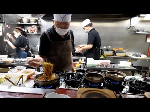 Amazing Udon, Tempura and Katsudon at the Restaurant Under the Station! Busy in Yokohama!