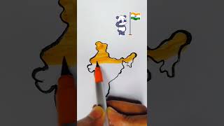 India Map Drawing Easy Tutorial 🇮🇳🔥 ll #art #shortvideo #drawing