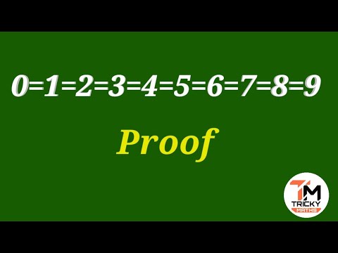Prove that 0=1=2=3=4=5=6=7=8=9